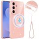 Захисний чохол Deexe Glitter Case with MagSafe для Samsung Galaxy S26 FE - Pink
