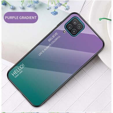 Защитный чехол Deexe Gradient Color для Samsung Galaxy A12 (A125) / A12 Nacho (A127) - Purple / Green