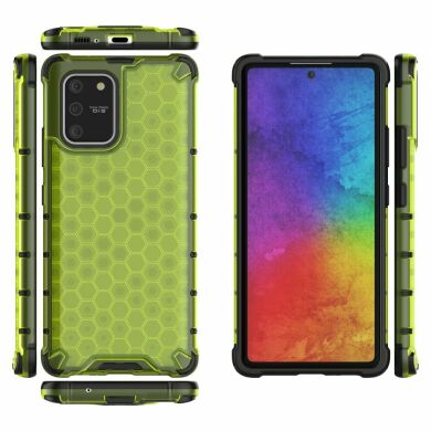 Защитный чехол Deexe Honeycomb Series для Samsung Galaxy S10 Lite (G770) - Green
