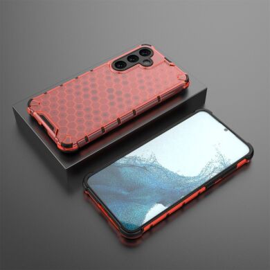 Защитный чехол Deexe Honeycomb Series для Samsung Galaxy S25 (S931) - Red