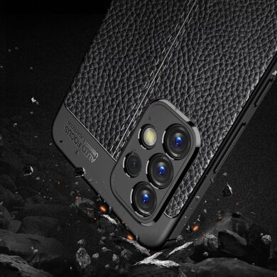 Защитный чехол Deexe Leather Cover для Samsung Galaxy A53 - Black