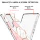 Защитный чехол Deexe Marble Pattern для Samsung Galaxy S22 Ultra - White / Pink. Фото 4 из 4