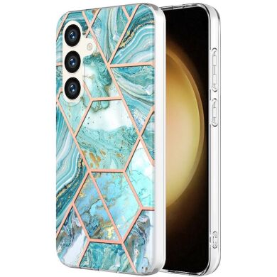 Захисний чохол Deexe Marble Pattern для Samsung Galaxy S24 - Blue