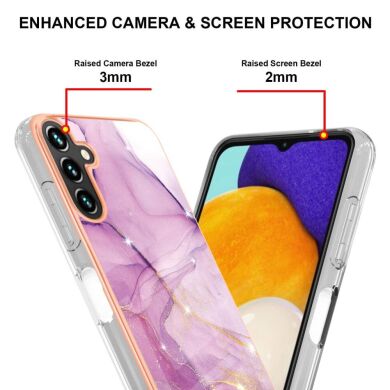 Защитный чехол Deexe Marble Style для Samsung Galaxy A55 (A556) - White