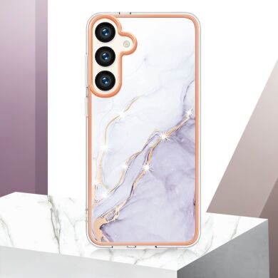 Защитный чехол Deexe Marble Style для Samsung Galaxy S24 Plus - Light Purple