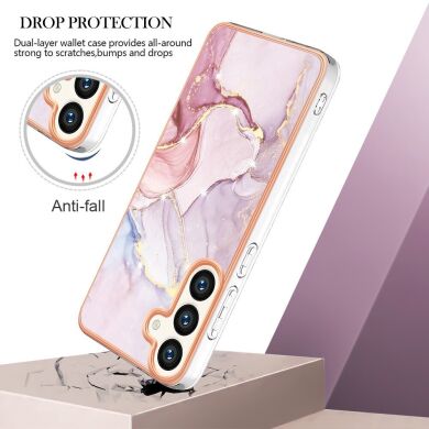 Защитный чехол Deexe Marble Style для Samsung Galaxy S24 Plus - Light Green