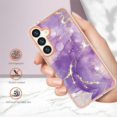 Защитный чехол Deexe Marble Style для Samsung Galaxy S24 Plus - White