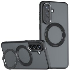 Защитный чехол Deexe Matte Skin Kickstand with MagSafe для Samsung Galaxy S26 (S942) - Black
