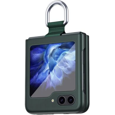 Захисний чохол Deexe Ring Case для Samsung Galaxy Flip 6 - Midnight Green