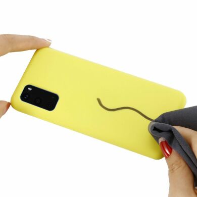 Защитный чехол Deexe Silicone Case для Samsung Galaxy S20 (G980) - Yellow