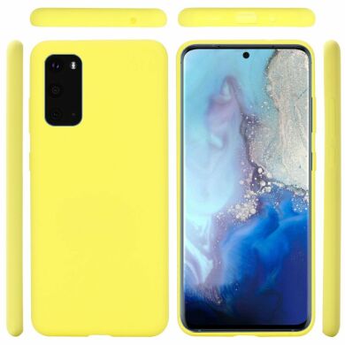 Захисний чохол Deexe Silicone Case для Samsung Galaxy S20 (G980) - Yellow