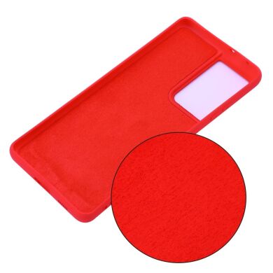 Защитный чехол Deexe Silicone Case для Samsung Galaxy S21 Ultra - Red