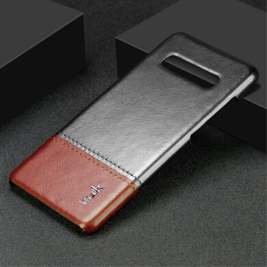Защитный чехол IMAK Leather Series для Samsung Galaxy S10 Plus (G975) - Black / Brown