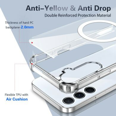 Захисний чохол UniCase AirBag Flow MagSafe для Samsung Galaxy S26 FE / S25 FE - Transparent