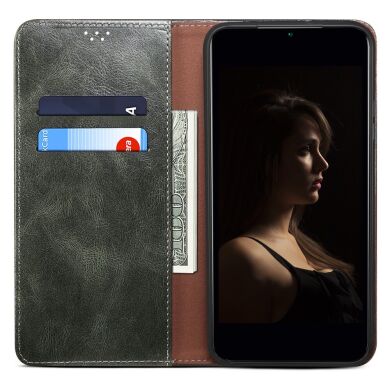 Защитный чехол UniCase Leather Wallet для Samsung Galaxy A07 (A075) - Green