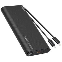 Внешний аккумулятор VEGER TCE130 PD130W (25000mAh) + кабель Type-C + Lightning - Black