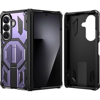 Защитный чехол Deexe Tank Stand для Samsung Galaxy Fold 8 Ultra / Fold 7 - Purple