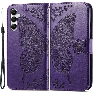 Чехол UniCase Butterfly Pattern для Samsung Galaxy A05s (A057) - Dark Purple