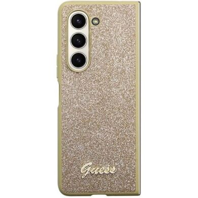 Защитный чехол Guess Glitter Script для Samsung Galaxy Fold 5 - Gold