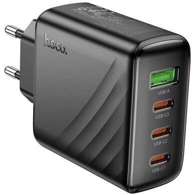 Сетевое зарядное устройство Hoco CS27A 67W (3Type-C + USB) - Black