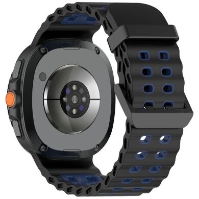 Ремешок Deexe Ocean Strap для Samsung Galaxy Watch 8 (40/44mm) / 8 Classic - Black / Blue