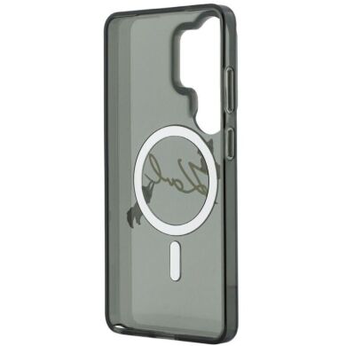 Захисний чохол Karl Lagerfeld IML Choupettes Karl Script Logo MagSafe для Samsung Galaxy S26 Ultra (KLHMS26L5HKSCAK) - Black