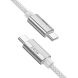 Кабель Hoco U134 Primero 240W Type-C to Type-C (5A, 1.8m) - Gray. Фото 3 из 7