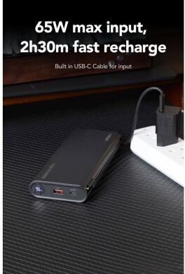 Внешний аккумулятор VEGER TCE130 PD130W (25000mAh) + кабель Type-C + Lightning - Black