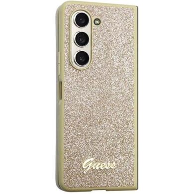 Защитный чехол Guess Glitter Script для Samsung Galaxy Fold 5 - Gold