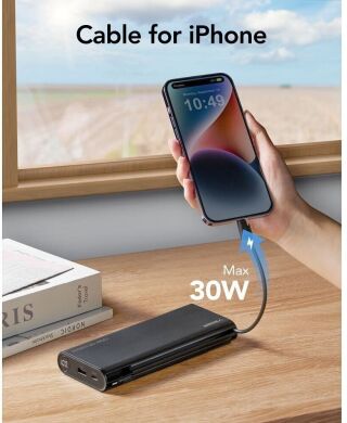 Внешний аккумулятор VEGER TCE130 PD130W (25000mAh) + кабель Type-C + Lightning - Black