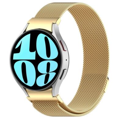Ремешок Deexe Milanese QuickFit для Samsung Galaxy Watch 4 / 4 Classic / 5 / 5 Pro / 6 / 6 Classic - Gold