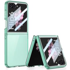 Защитный чехол GKK Translucent для Samsung Galaxy Flip 6 - Transparent Green