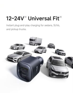 Автомобільний зарядний пристрій Baseus PrimeTrip VP2 60W (Type-C + USB) C0207400 - Black