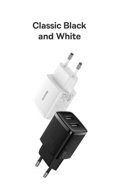 Сетевое зарядное устройство Baseus Compact Charger 2U (10.5W) CCXJ010202 - White