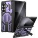 Защитный чехол Deexe Tank Stand для Samsung Galaxy Fold 8 Ultra / Fold 7 - Purple. Фото 1 из 10