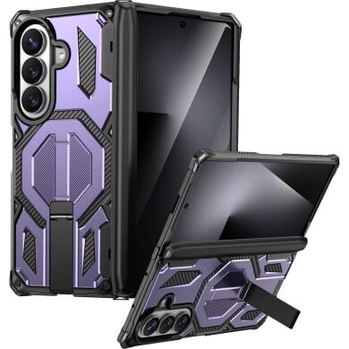 Защитный чехол Deexe Tank Stand для Samsung Galaxy Fold 8 Ultra / Fold 7 - Purple