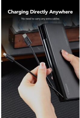 Внешний аккумулятор VEGER TCE130 PD130W (25000mAh) + кабель Type-C + Lightning - Black