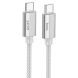Кабель Hoco U134 Primero 240W Type-C to Type-C (5A, 1.8m) - Gray. Фото 1 из 7
