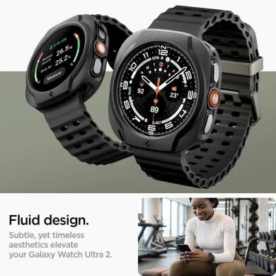 Защитный чехол Spigen Liquid Air Case для Samsung Galaxy Watch Ultra 2 (ACS11610) - Matte Black