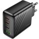 Сетевое зарядное устройство Hoco CS27A 67W (3Type-C + USB) - Black. Фото 3 из 8