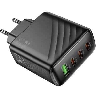Сетевое зарядное устройство Hoco CS27A 67W (3Type-C + USB) - Black