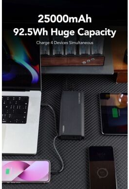 Внешний аккумулятор VEGER TCE130 PD130W (25000mAh) + кабель Type-C + Lightning - Black