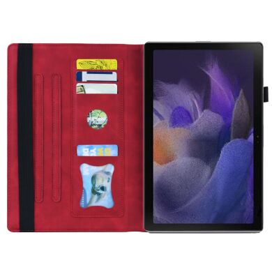 Чехол Deexe Business Style для Samsung Galaxy Tab A9 / Tab A11 (Х130/135/X110/115) - Red