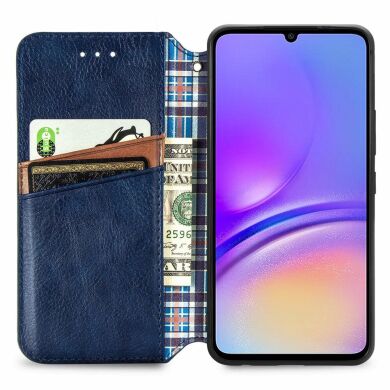 Чехол Deexe Rhombus Wallet для Samsung Galaxy A06 (A065) - Blue