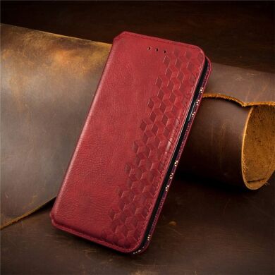 Чохол Deexe Rhombus Wallet для Samsung Galaxy A13 5G (A136) / A04s (A047) - Red