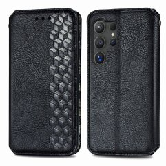 Чехол Deexe Rhombus Wallet для Samsung Galaxy S26 Ultra (S948) - Black