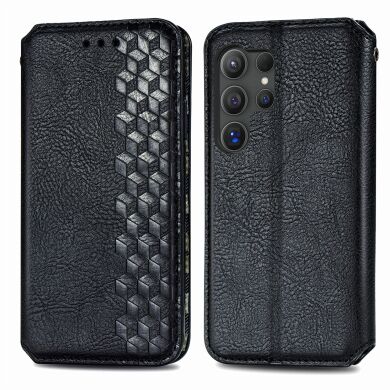 Чехол Deexe Rhombus Wallet для Samsung Galaxy S26 Ultra (S948) - Black