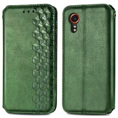 Чехол Deexe Rhombus Wallet для Samsung Galaxy Xcover 7 (G556) - Green