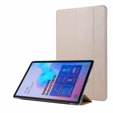 Чохол Deexe Silk Texture для Samsung Galaxy Tab S6 10.5 (T860/865) - Gold
