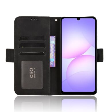 Чехол Deexe Wallet Stand для Samsung Galaxy A07 (A075) - Black